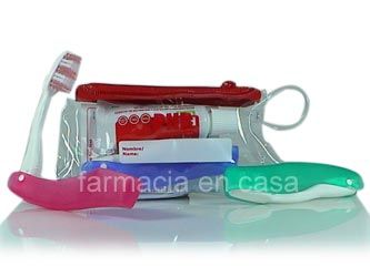 PHB Cepillo dental adulto viaje + pasta dental 15ml + neceser