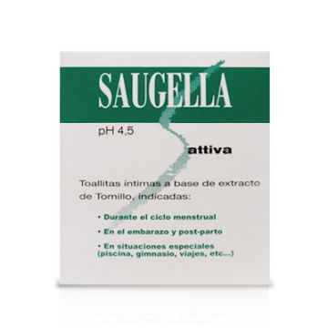 Saugella Attiva Toallitas Cuidado Intimo 10Uds