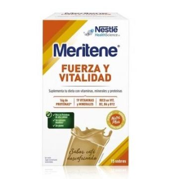 Meritene Fuerza y Vitalidad Cafe Descafeinado 15 Sobres