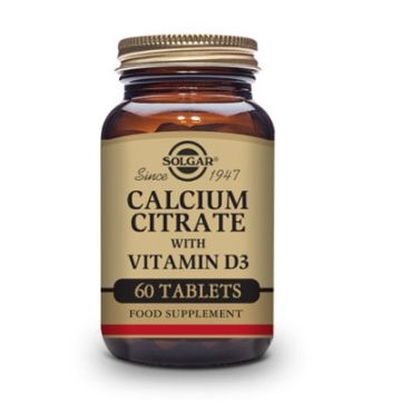 Solgar Citrato de Calcio con Vitamina D3 60 Comprimidos