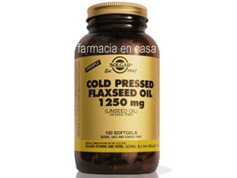 Solgar Aceite de linaza 1250 mg. 100 cápsulas gelatina