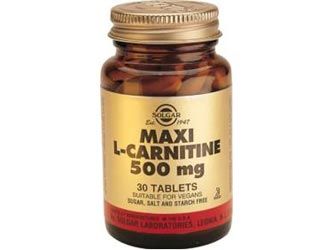 Solgar L-carnitina 500 mg 30 comprimidos