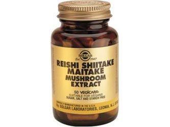 SOLGAR REISHI, SHIITAKE Y MAITAKE. 50 CAPSULAS VEGETALES