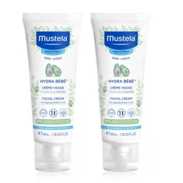 Mustela Hydra Bebe Crema Cara Duplo 2x40ml