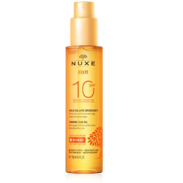 Nuxe Sun Aceite Bronceador Rostro y Cuerpo Spf 10 Spray 150ml