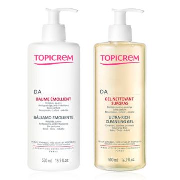 Topicrem DA Balsamo Emoliente P/Atopica 500ml+Gel Limpiador 500ml