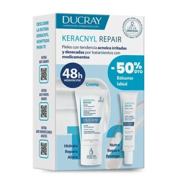 Ducray Keracnyl Repair Crema Hidratante 50ml +Balsamo Labial 15ml