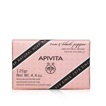 Apivita Jabón con Rosa y Pimienta Negra 125gr