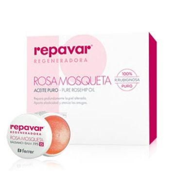 Repavar Regeneradora Aceite Rosa Mosqueta 15ml + Labial 10ml