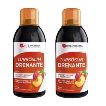 Forte Pharma Turboslim Drenante Sabor Melocoton Duplo 2x500ml