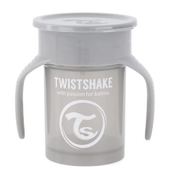 Twistshake 360 Vaso de Aprendizaje Gris 230ml