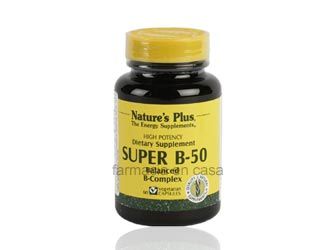 Natures Plus SuperB-50 Complex Vitamina B 60 Capsulas