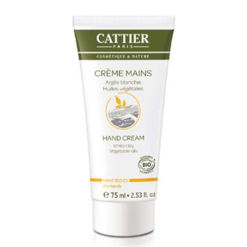 Cattier Crema de manos arcilla blanca manos secas 75ml