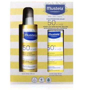 Mustela Bebe Solar Spray Spf50 200ml + Leche Solar Spf50+ 40ml