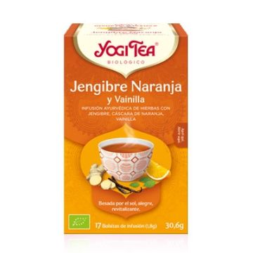 Yogi Tea Jengibre Infusion Naranja y Vainilla 17 Uds