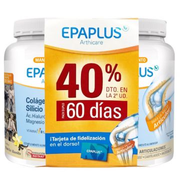 Epaplus Colageno + Hialuronico + Magnesio Vainilla Duplo 2x327gr