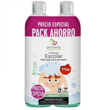 Armonia Champu Escolar Antipiojos Uso Diario Duplo 2x300ml