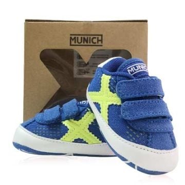 Munich Baby Barru Zero Zapatillas Bebe Azules y Verdes Talla 16