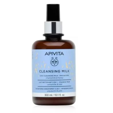 Apivita Cleansing 3 en 1 Leche Limpiadora Cara-Ojos 300ml