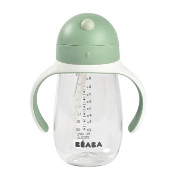 Beaba Taza con Pajita Verde 8m+ 300ml