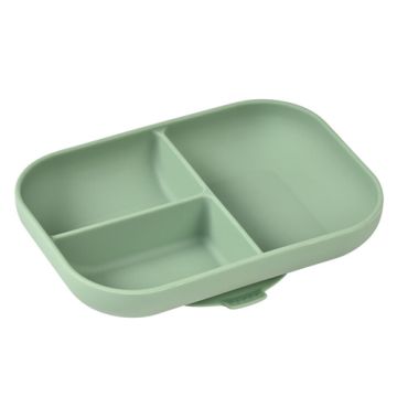 Beaba Plato de Silicona Dividido con Ventosa Verde 4m+ 1 Ud