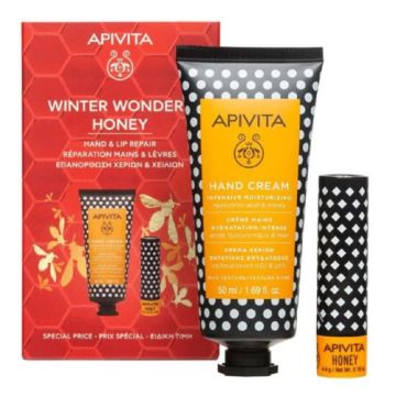 Apivita Crema Manos Hidratante Intensiva Miel 50ml + Labial 4,4gr