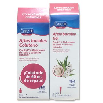 Care+ Aftas Bucales Colutorio 60ml + Gel 8ml