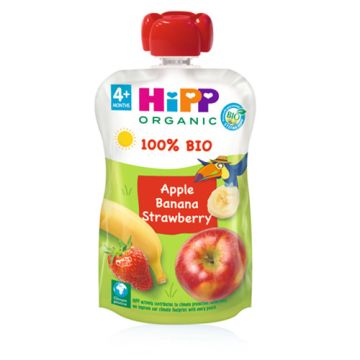 Hipp Pure Frutas Bio Manzana Platano y Fresa 100gr