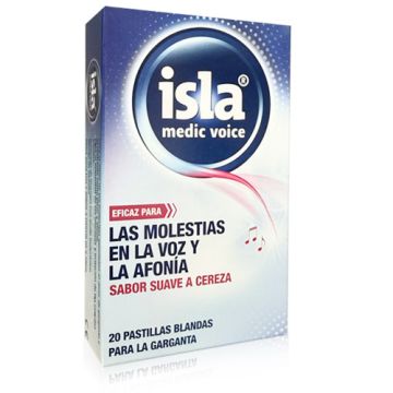 Isla Medic Voice Pastillas Blandas Garganta Sabor Cereza 20Uds