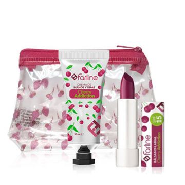 Farline Crema de Manos y Uñas Cereza 30ml + Balsamo Labial 4,5gr