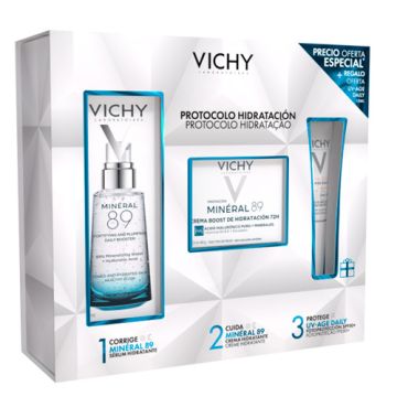 Vichy Mineral 89 Serum 50ml + Crema 50ml + UV-Age Spf50+ 15ml