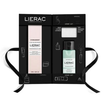 Lierac Hydragenist Contorno Ojos 15ml + Agua Micelar 50ml +Discos