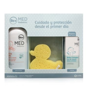 Be+ Med Pediatrics Gel Baño 500ml + Colonia 100ml + Esponja Pato