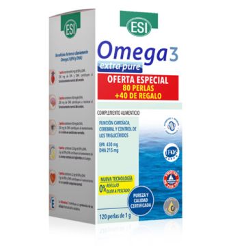 ESI Omega 3 Extra Pure 80 Perlas + 40 Perlas Regalo