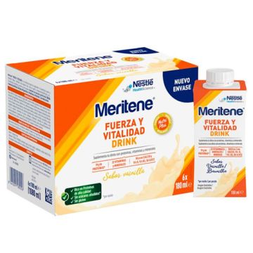 Meritene Fuerza y Vitalidad Bebida Sabor Vainilla 6x180ml