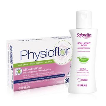 Physioflor Via Oral Microbiotico 30 Cap + Saforelle Cuidado 100ml