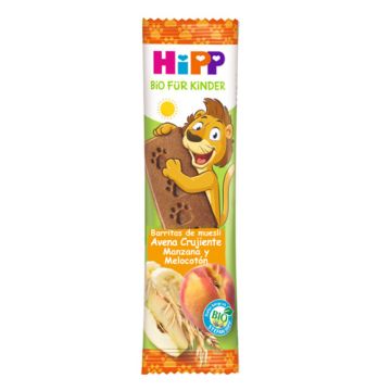 Hipp Barrita Muesli Avena Crujiente, Manzana y Melocoton 20gr