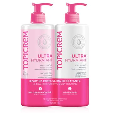 Topicrem Ultra-Hidratante Gel Ducha 500ml + Leche Corporal 500ml