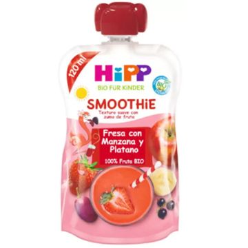 Hipp Smoothie Fresa con Manzana y Platano 120ml