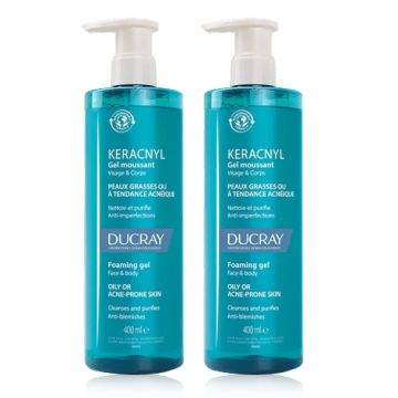 Ducray Keracnyl Gel Limpiador Cara Cuerpo Duplo 2x400ml