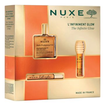 Nuxe Huile Prodigieuse Or Aceite 50ml + Roll&Glow 8ml +Labial 10ml