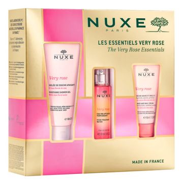 Nuxe Very Rose Gel Ducha 100ml + Agua Perft 30ml + Cr Manos 50ml